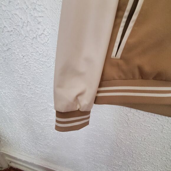 True Religion Buddha Logo Two Tone Varsity Letterman Jacket Men’s XL Leather NWT - Picture 7 of 16